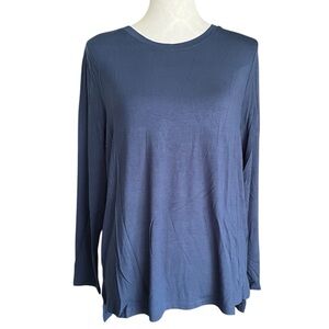 Liverpool Los Angeles NWT Long Sleeve Top – Blue – Size Petite Large